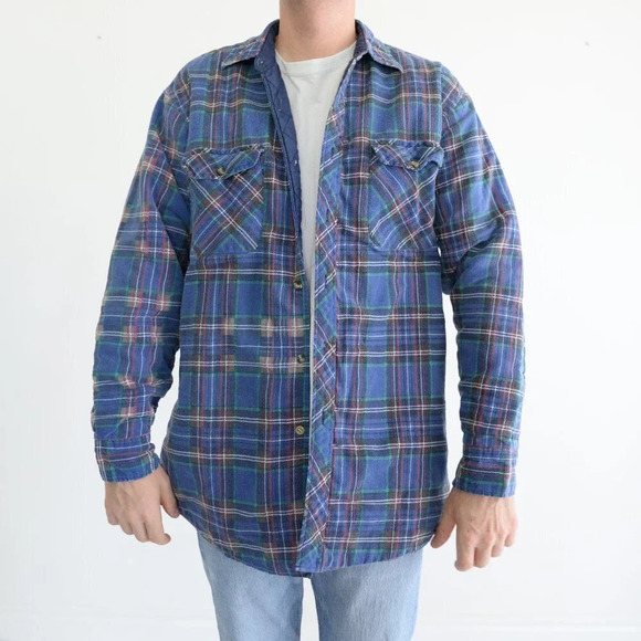 Vintage Northwest Territory Blue Checker Shacket Size Large - Picture 3 of 13